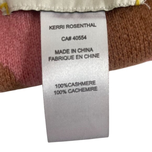 Kerri Rosenthal Cashmere Heart Hat Beanie Pink Brown Warm Quiet Luxury - Picture 4 of 11